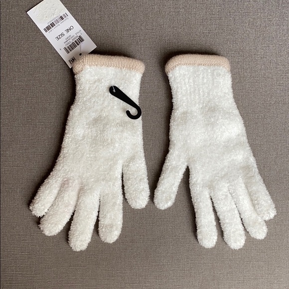 Charter Club Soft Chenille Knit Gloves Ivory - Picture 3 of 5